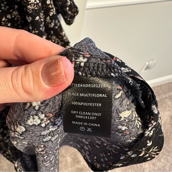 Revolve ASTR The Label Black Floral Maxi Dress Medium - Picture 9 of 10